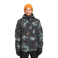 Kurtka snowboardowa męska Quiksilver Mission Printed. Zielone kurtki narciarskie i snowboardowe Quiksilver, l, bez wzorów, narciarskie. Za 719.99 zł.