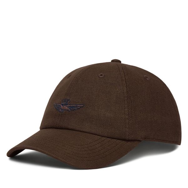 Czapka z daszkiem Aeronautica Militare. Brązowe czapki z daszkiem Aeronautica Militare, bez wzorów. Za 156.99 zł.