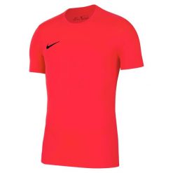 Koszulka sportowa męska Nike Park Vii. Czerwone t-shirty sportowe Nike, bez wzorów, bez ramiączek, do piłki nożnej. Za 139.99 zł.