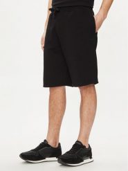 Guess Szorty materiałowe Clovis M4GD10 KBK32 Czarny Loose Fit. Czarne szorty Guess, m, z aplikacjami, z materiału. Za 149.99 zł.