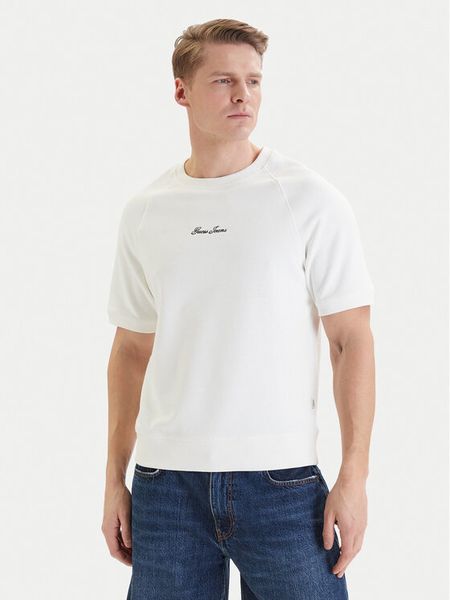 Guess Jeans Bluza M6GQB2 KCPR1 Biały Oversize. Białe bluzy Guess Jeans, m, z aplikacjami, z bawełny, bez kaptura. Za 299.99 zł.