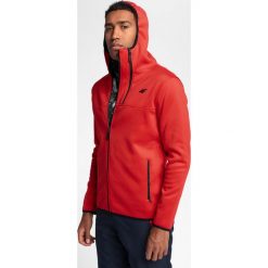 Polar męski PLM251 - czerwony. Bluzy z polaru marki 4F. W wyprzedaży za 129.99 zł.