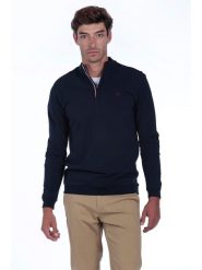 The Time of Bocha Sweter w kolorze granatowym rozmiar: XL. Niebieskie swetry nierozpinane The Time of Bocha, xl, z aplikacjami, z bawełny, bez kołnierzyka, bez ramiączek. Za 109.00 zł.