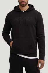 GUESS Czarna męska bluza z kapturem Aldwin, Rozmiar XXL. Czarne bluzy Guess, m, z aplikacjami, z kapturem. W wyprzedaży za 179.99 zł.