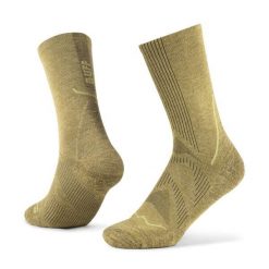 Skarpety do biegania Buff Dryflx Crew Sock DC. Brązowe skarpety Buff, bez wzorów, z elastanu. Za 109.99 zł.