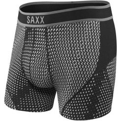 SAXX Bokser męski Kinetic Boxer Grey Wieżowiec (rozmiar L). Szare bielizna termoaktywna Saxx, l, bez wzorów, bez ramiączek, outdoorowe. W wyprzedaży za 115.00 zł.