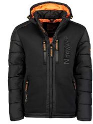 Geographical Norway Kurtka pikowana "Beachwood" w kolorze czarnym rozmiar: 4XL. Czarne kurtki Geographical Norway, xl, z aplikacjami, ze skóry, bez kaptura. Za 216.73 zł.