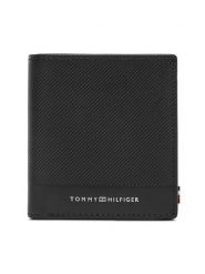 Tommy Hilfiger Portfel Th Foundation Trifold AM0AM13510 Czarny. Czarne portfele Tommy Hilfiger, bez wzorów, ze skóry. Za 269.99 zł.