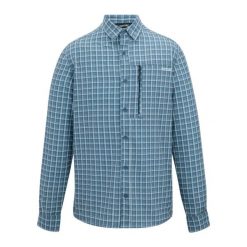 Koszula z długim rękawem antyinsektowa Regatta Travel Light. Niebieskie koszule Regatta, bez wzorów, bez kołnierzyka, bez ramiączek. Za 279.99 zł.