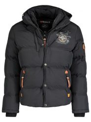 Geographical Norway Kurtka zimowa "Verveine" w kolorze czarnym rozmiar: S. Czarne kurtki Geographical Norway, na zimę, s, bez wzorów, ze skóry, bez kaptura. Za 233.26 zł.