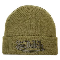 Czapka Von Dutch. Brązowe czapki zimowe Von Dutch, bez wzorów. Za 119.99 zł.
