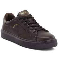Skórzane półbuty sportowe męskie sneakersy brązowe Big Star UU174292. Brązowe buty sportowe casual BIG STAR, bez wzorów, ze skóry, bez zapięcia. Za 249.99 zł.