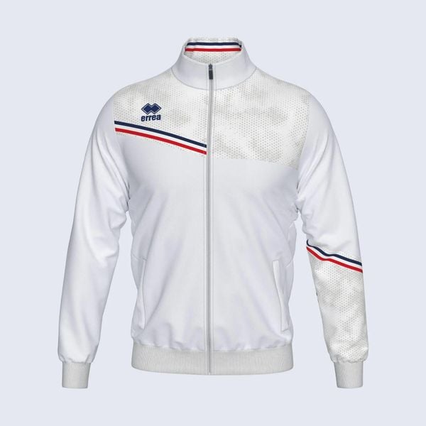 Kurtka z dresu Errea Erick. Białe kurtki ERREA, m, bez wzorów, z dresówki, bez kaptura. Za 177.00 zł.