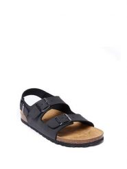 Mandel Sandały w kolorze czarnym rozmiar: 46. Czarne sandały Mandel, z materiału, z otwartym noskiem, bez zapięcia. Za 111.59 zł.