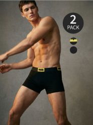 Bokserki Batman 2 pack - czarny. Czarne bokserki Sinsay, l, bez wzorów. Za 29.99 zł.