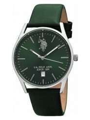 U.S. Polo Assn. Zegarek kwarcowy w kolorze srebrno-zielonym rozmiar: onesize. Zielone, analogowe zegarki U.S. Polo Assn., metalowe. Za 220.12 zł.