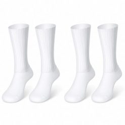 Skarpety rowerowe aero whiteline 2 pary zestaw z silikonowym utrzymaniem. Białe skarpety VELKYNE, bez wzorów, z elastanu. Za 123.99 zł.