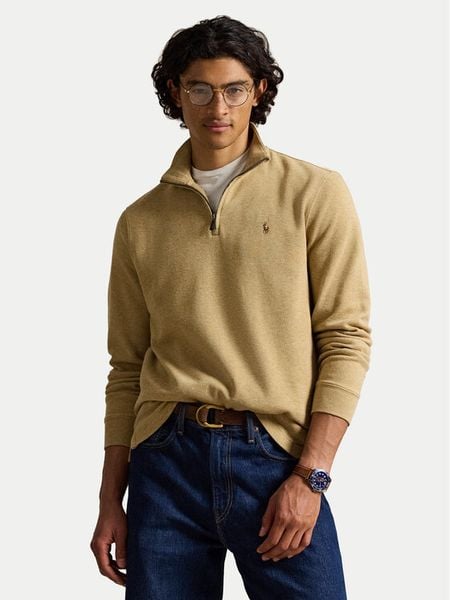 Polo Ralph Lauren Bluza Estate 710P07411502 Beżowy Regular Fit. Brązowe bluzy Polo Ralph Lauren, m, bez wzorów, z bawełny, bez kaptura. Za 859.99 zł.