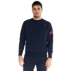 Męski sweter Leone Shades z okrągłym dekoltem. Niebieskie swetry nierozpinane LEONE 1947 APPAREL, l, bez wzorów, z tkaniny, bez kołnierzyka, bez ramiączek. W wyprzedaży za 167.70 zł.