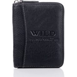 Skórzany portfel męski na zamek Wild things Only GA183 czarny - Czarny. Czarne portfele Wild, bez wzorów, z materiału. Za 69.99 zł.