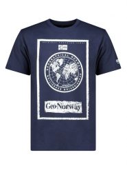 Geographical Norway Koszulka "Jerland" w kolorze granatowym rozmiar: S. Niebieskie bezrękawniki Geographical Norway, s, bez wzorów, z bawełny, bez kołnierzyka, bez ramiączek. Za 59.95 zł.