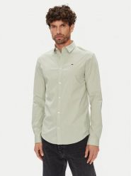 Tommy Jeans Koszula Original DM0DM04405 Zielony Slim Fit. Zielone koszule Tommy Jeans, m, bez wzorów, z bawełny, bez kołnierzyka, bez ramiączek. Za 219.99 zł.