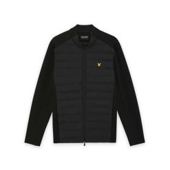Kurtka hybrydowa Lyle & Scott. Czarne kurtki LYLE AND SCOTT, l, bez wzorów, z materiału, bez kaptura. Za 709.45 zł.