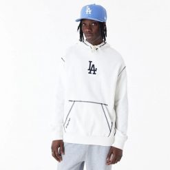 Bluza z kapturem Los Angeles Dodgers MLB World Series. Białe bluzy z kapturem New Era, l, bez wzorów, z bawełny, z kapturem. Za 343.50 zł.