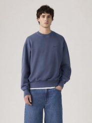 Levi's Bluza w kolorze granatowym rozmiar: XL. Niebieskie bluzy Levi's®, s, bez wzorów, z bawełny, bez kaptura. Za 149.45 zł.