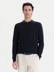 Bugatti Sweter 7100-15532E Granatowy Regular Fit. Niebieskie swetry rozpinane Bugatti, l, bez wzorów, z bawełny, bez kołnierzyka, bez ramiączek. Za 509.99 zł.