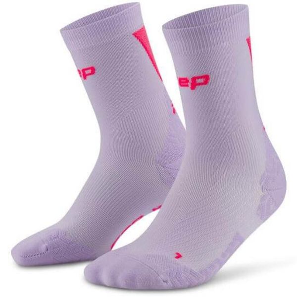 Męskie sportowe skarpety kompresyjne do połowy łydki Ultralight Core Run CEP. Czerwone odzież kompresyjna CEP, bez wzorów, z poliamidu. Za 79.00 zł.