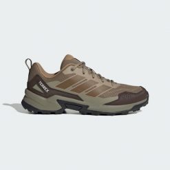 Buty Terrex Eastrail 3. Brązowe buty turystyczne Adidas, bez wzorów, z gumy, bez zapięcia, trekkingowe, adidas terrex. Za 397.85 zł.