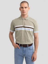 Koszulka męska polo pistacjowa Poloer 300. Zielone koszulki polo BIG STAR, l, z aplikacjami, z dzianiny, bez kołnierzyka, bez ramiączek. W wyprzedaży za 119.99 zł.