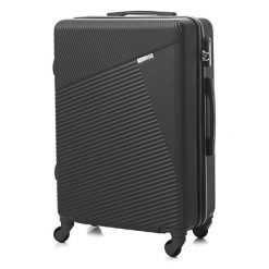 Walizka podróżna BETLEWSKI BWA-053 M CZARNY. Czarne walizki Betlewski, bez wzorów, z materiału. Za 229.99 zł.
