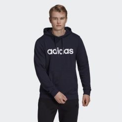 Bluza męska adidas Essentials French Terry Linear Logo Hoodie. Białe bluzy z kapturem Adidas, m, bez wzorów, z kapturem. Za 182.00 zł.