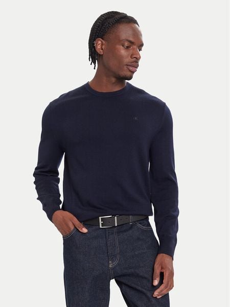 Calvin Klein Sweter LV04LB305G Granatowy Regular Fit. Niebieskie swetry rozpinane CALVIN KLEIN, m, bez wzorów, z wełny, bez kołnierzyka, bez ramiączek. Za 519.99 zł.