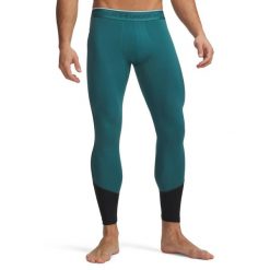 Legginsy Under Armour HeatGear® Elite. Zielone legginsy długie sportowe Under Armour, l, bez wzorów, z elastanu, na fitness i siłownię. Za 256.65 zł.