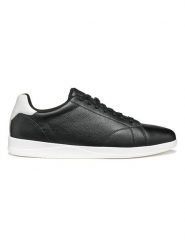 Geox Skórzane sneakersy w kolorze czarnym rozmiar: 39. Czarne buty sportowe casual Geox, bez wzorów, z materiału, bez zapięcia. Za 211.31 zł.
