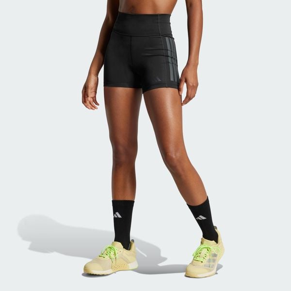 Legginsy Optime 3-Stripes 1/4 Short. Legginsy długie sportowe Adidas, xl, bez wzorów, z elastanu, na fitness i siłownię, climacool (adidas). Za 168.85 zł.