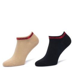 Skarpety krótkie HUGO. Brązowe skarpety Hugo, bez wzorów. Za 49.99 zł.
