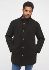 MUSTANG DAVID WINTER COAT MĘSKI PŁASZCZ CIEPŁY ELEGANCKI BLACK 1014179 4142. Czarne płaszcze Mustang, m, bez wzorów, eleganckie, bez kaptura. Za 529.99 zł.