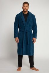 Męski Szlafrok odzież domowa kołnierz szalowy frotte do 8XL. Niebieskia szlafroki JAY-PI, m, bez wzorów, z bawełny, bez ramiączek, bez kaptura. Za 429.99 zł.