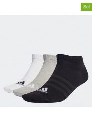 Adidas Skarpety funkcyjne (3 pary) w kolorze biało-szaro-czarnym rozmiar: M. Białe skarpety Adidas, bez wzorów. Za 38.95 zł.
