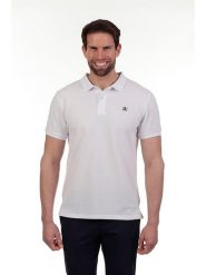 The Time of Bocha Koszulka polo w kolorze białym rozmiar: XXL. Białe koszulki polo sportowe The Time of Bocha, xxl, bez wzorów, z bawełny, bez kołnierzyka, bez ramiączek. Za 95.95 zł.