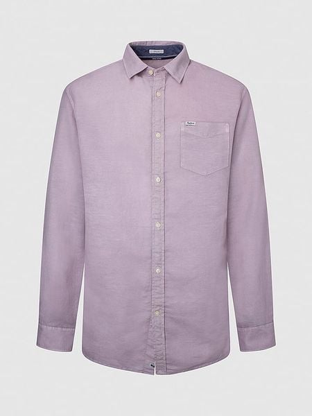 Pepe Jeans Koszula - Regular fit - w kolorze fioletowym rozmiar: L. Różowe koszule Pepe Jeans, l, bez wzorów, z jeansu, bez kołnierzyka, bez ramiączek. Za 148.26 zł.