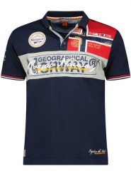 Geographical Norway Koszulka polo "Kidney" w kolorze granatowym rozmiar: L. Niebieskie koszulki polo Geographical Norway, l, bez wzorów, z bawełny, bez kołnierzyka, bez ramiączek. Za 110.55 zł.