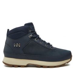 Trekkingi Helly Hansen. Niebieskie botki sznurowane Helly Hansen, bez wzorów, bez obcasa, bez zapięcia. Za 389.99 zł.