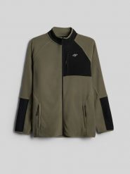 4F Polar regular ze stójką męski - khaki 3XL. Brązowe bluzy z polaru 4F, m, bez wzorów, z materiału, bez kaptura. Za 189.99 zł.