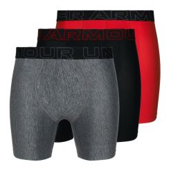 Bokserki termoaktywne Under Armour Performance Tech 6 in 3-Pack Boxerjock. Niebieskie bielizna termoaktywna Under Armour, s, bez wzorów, bez ramiączek, do biegania. Za 156.99 zł.