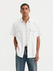 Levi's Koszula - Relaxed fit - w kolorze białym rozmiar: M. Białe koszule Levi's®, m, bez wzorów, z bawełny, bez kołnierzyka, bez ramiączek. Za 117.95 zł.